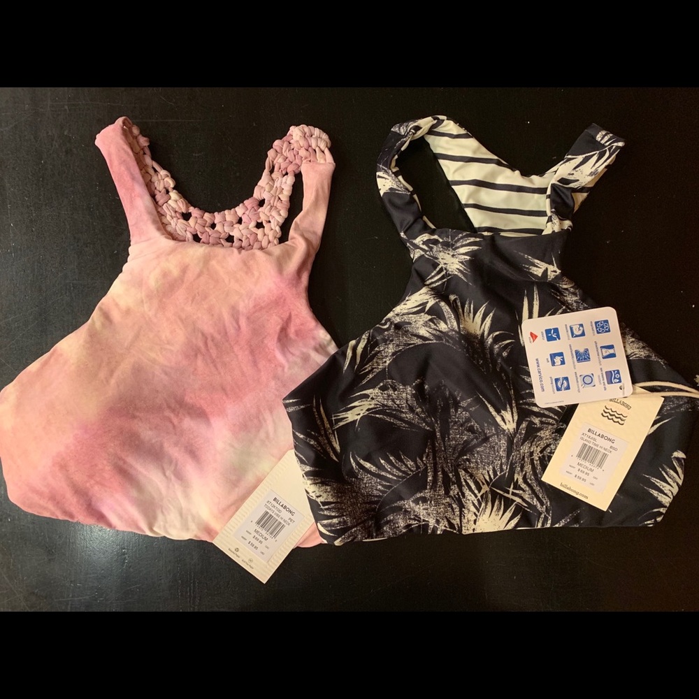 2 Brand New Billabong Swim Tops (Medium)